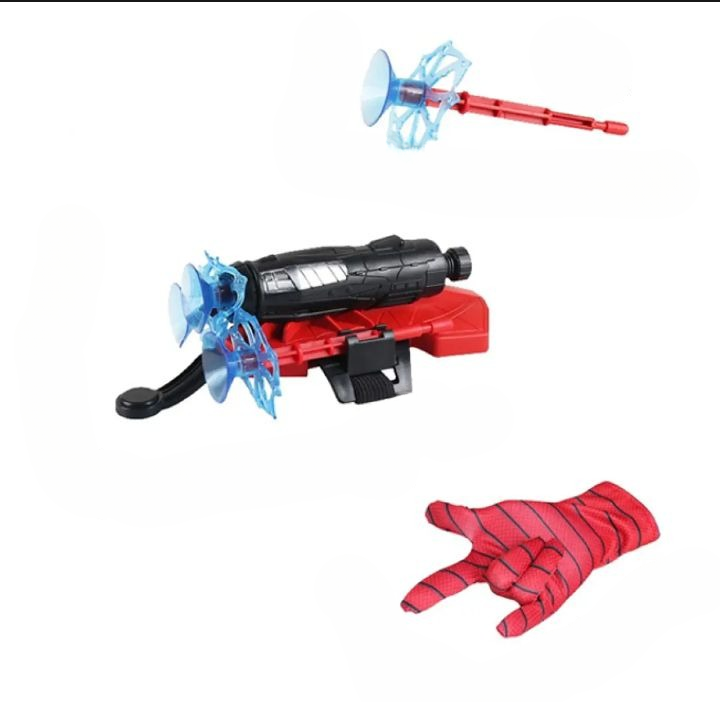 Spider Web Shooter Wrist Launcher Toy Set with Gloves & Suction Darts