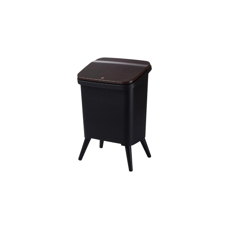 Royal Wooden Trash Bin with Lid – 12L Black