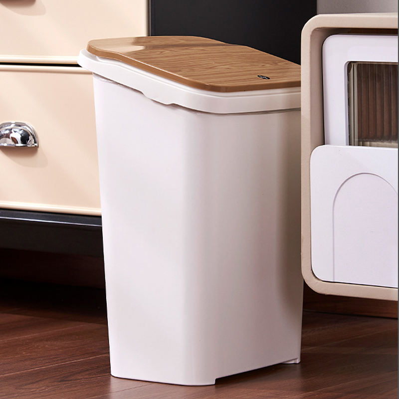 Royal Wooden Trash Bin with Lid – 12L Black