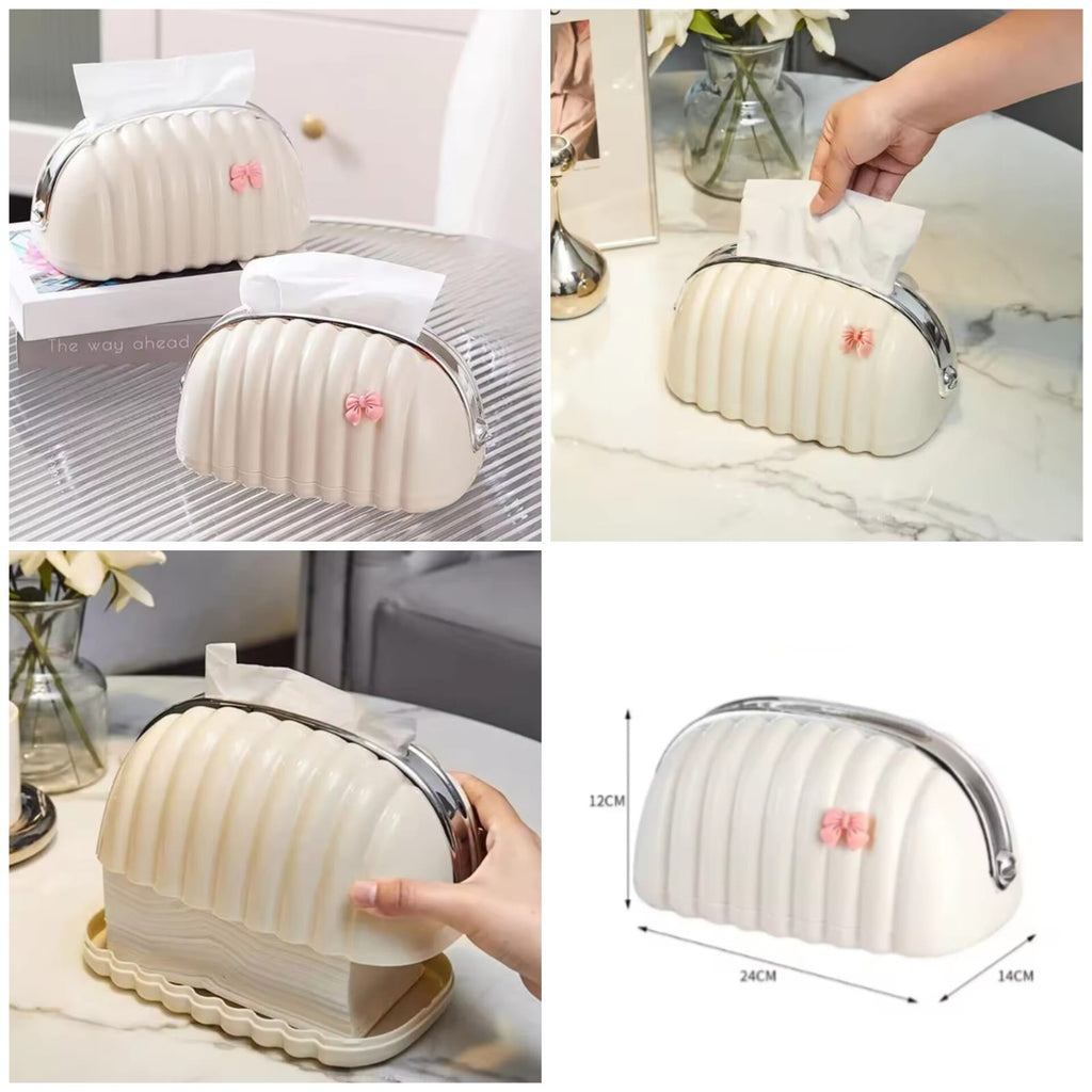 Decorative Shell Tissue Box Holder