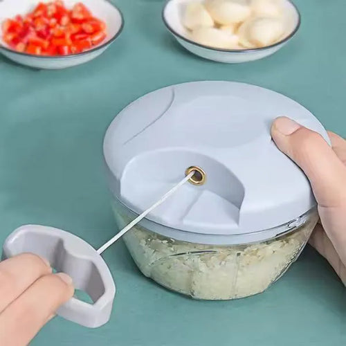 Manual Food Chopper ABS Plastic Multi-Color Vegetable & Onion Cutter
