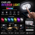 Car LED Interior Lights  USB Rechargeable Magnetic Ambient Light with 7 Color Modes (Random Color)
