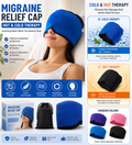Migraine Relief Gel Cap Reusable Hot & Cold Therapy Headache Relief Hat with Storage Box (Random Color)