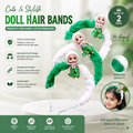Green Printed Hair Bands for Girls Soft Headbands (Pack of 2)