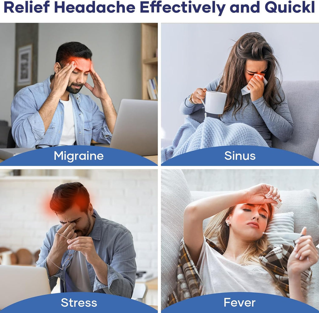 Migraine Relief Gel Cap Reusable Hot & Cold Therapy Headache Relief Hat with Storage Box (Random Color)